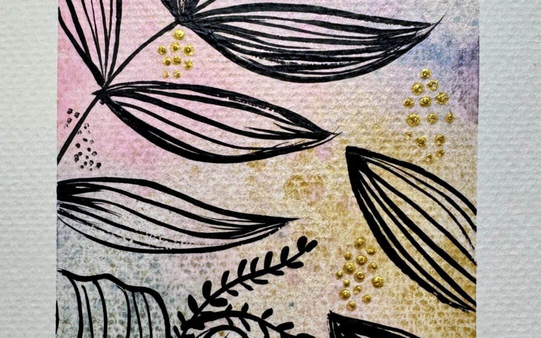 botanical art journal page