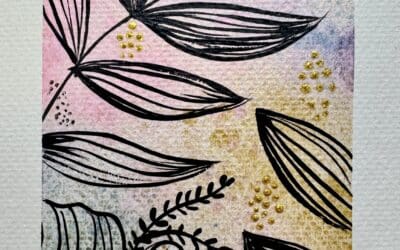 Golden Whispers Mixed Media Art Tutorial
