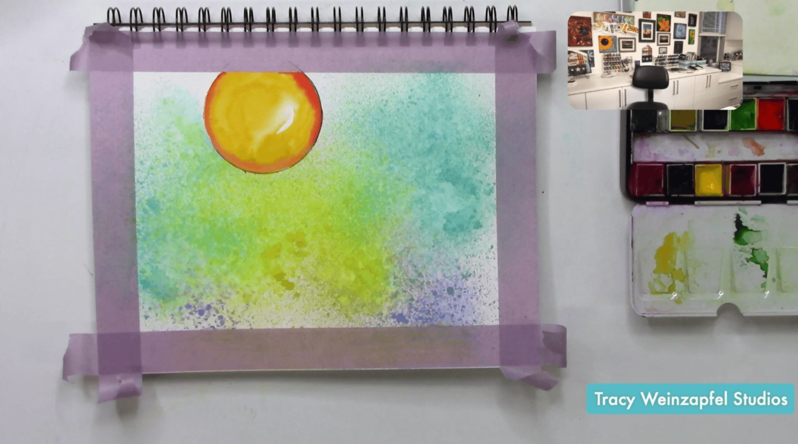 painting a distress oxide background