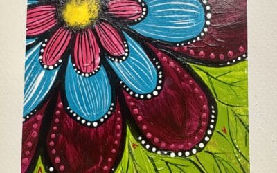 Whimsical Bloom Acrylic Art Tutorial