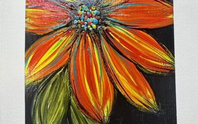 Bold Wildflower Mixed Media Art Tutorial