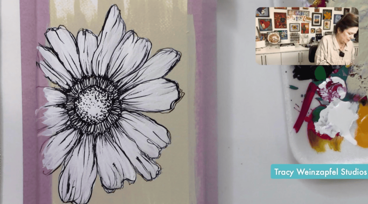 Painting a neutral flower