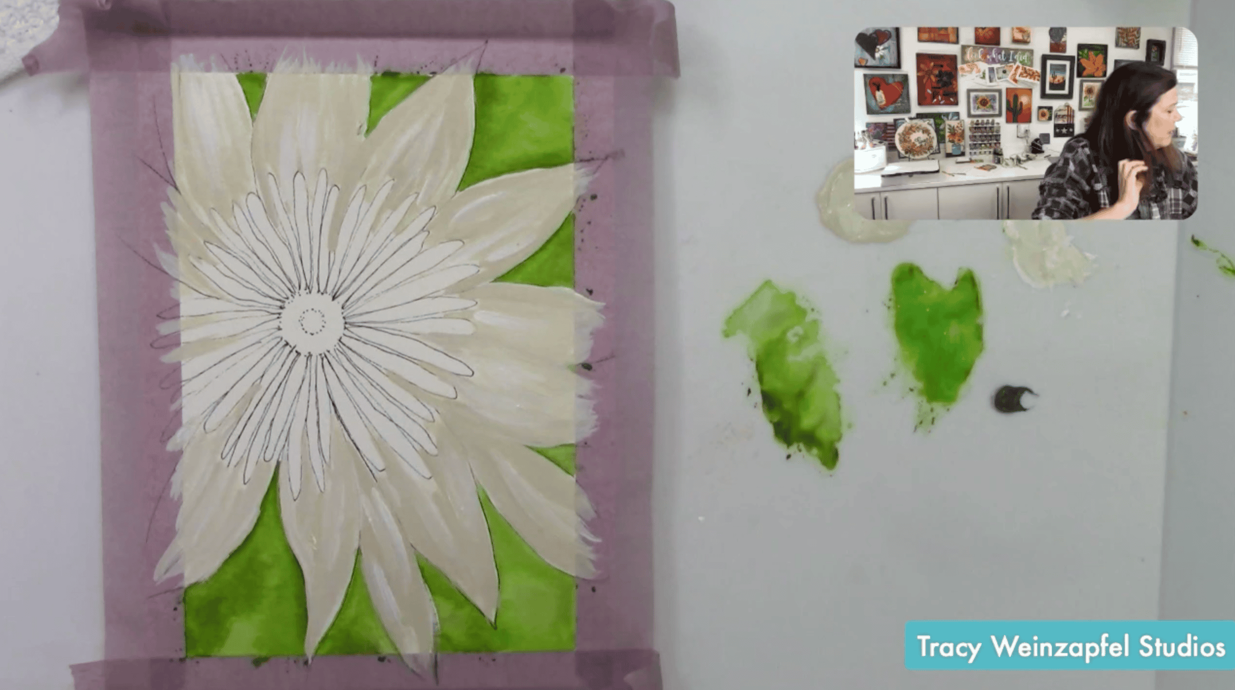 Adding background color and neutral flower
